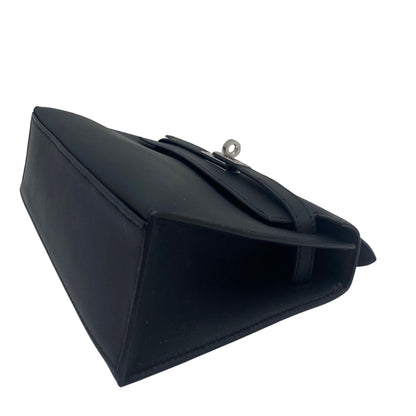 Hermès Kelly Pochette Black Swift Palladium Hardware