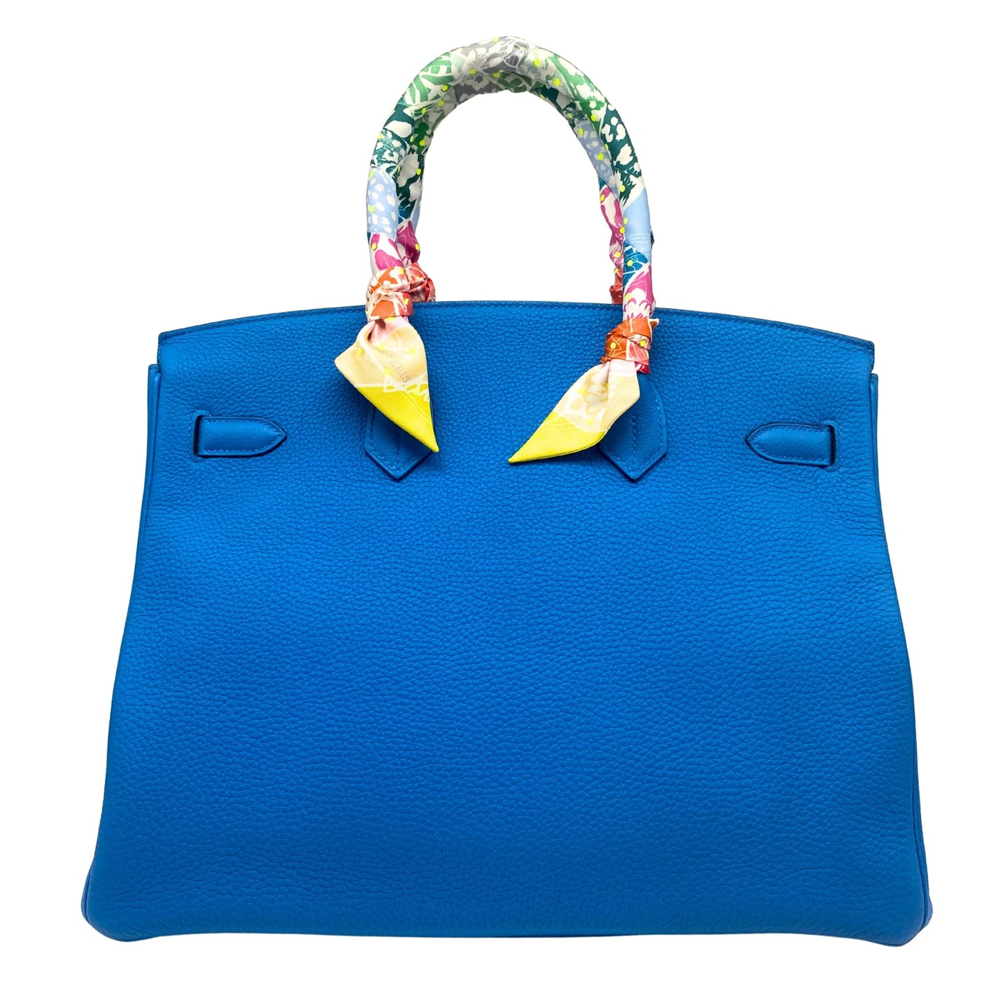 Hermes Birkin 35, Blue Zanzibar Verso Malachite with 2 Twillys.