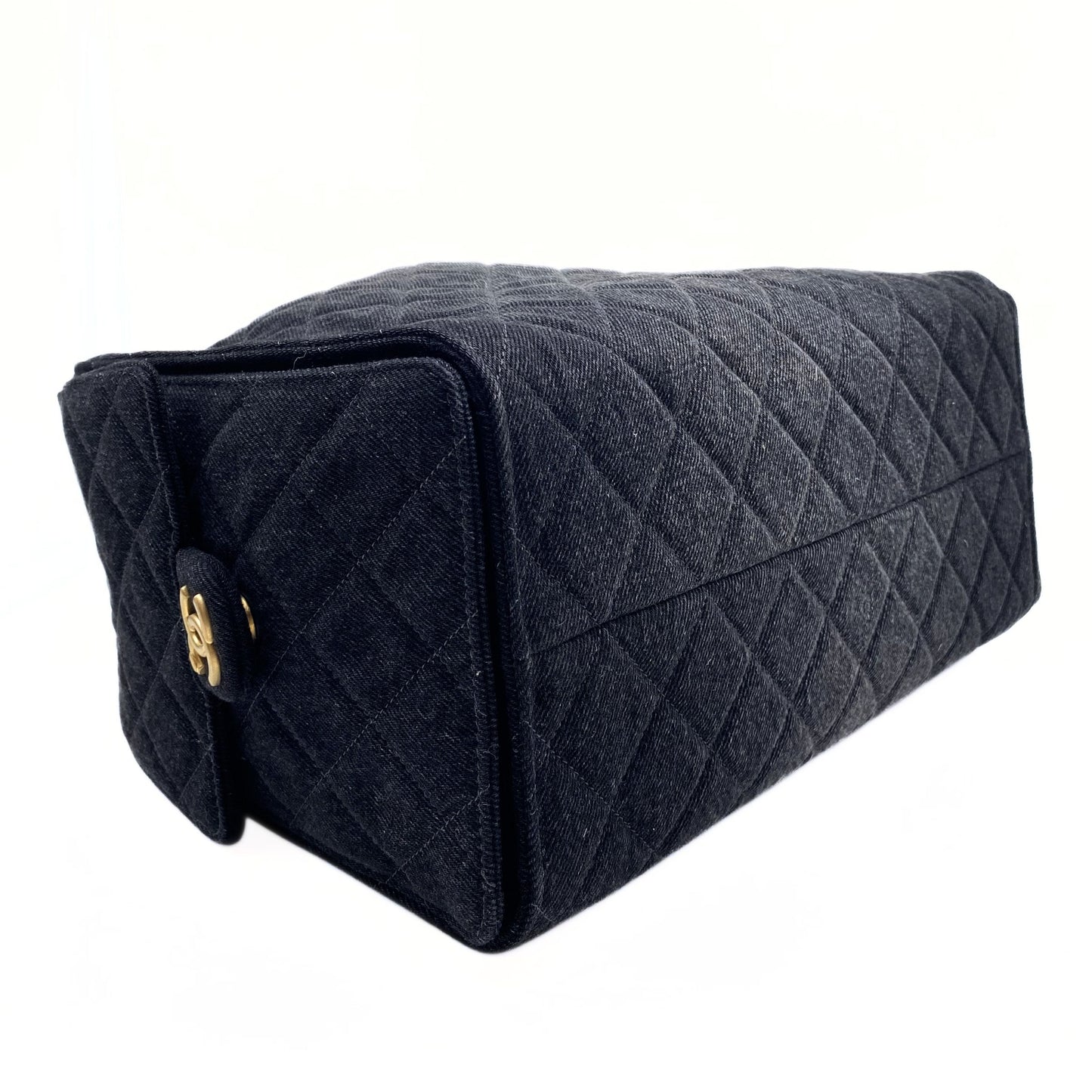 Chanel 25 Medium Black Denim Bag