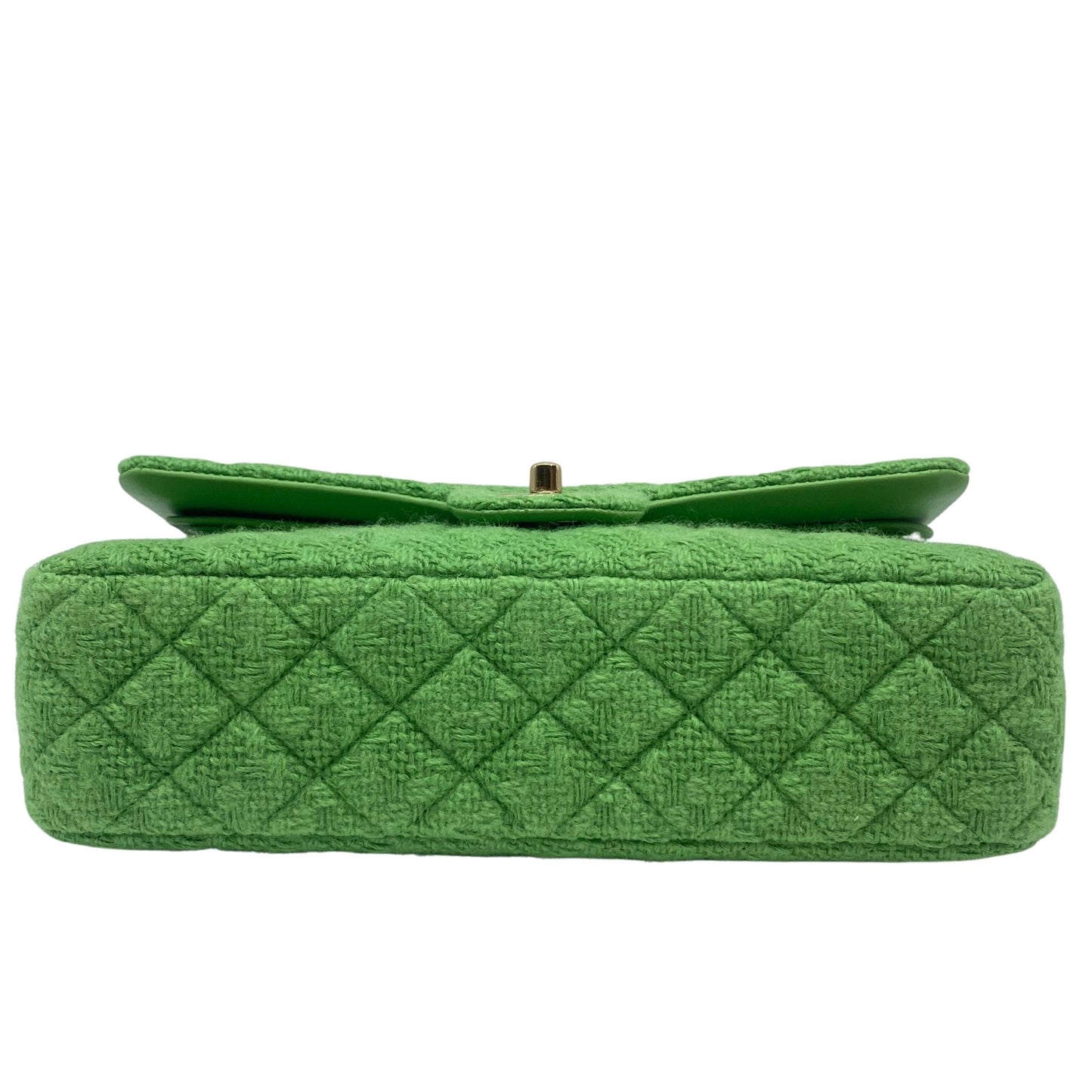Chanel Green Medium Tweed Doule Flap