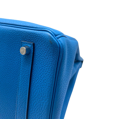 Hermes Birkin 35, Blue Zanzibar Verso Malachite with 2 Twillys.