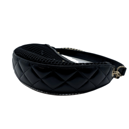 Chanel Black Mesh Hobo With Chains