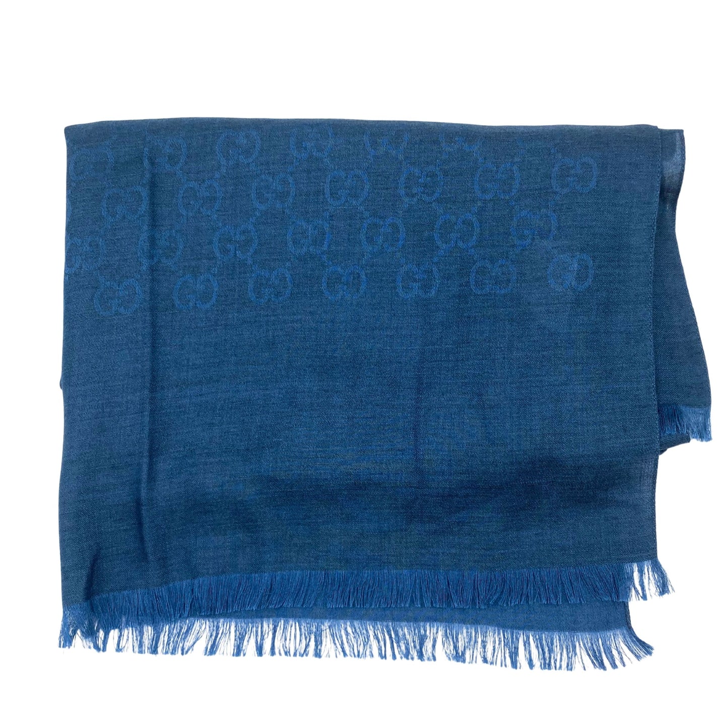 Gucci Blue Logo Shawl
