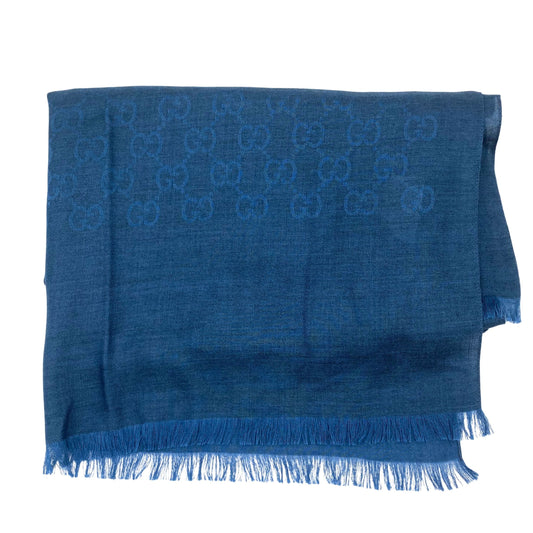 Gucci Blue Logo Shawl
