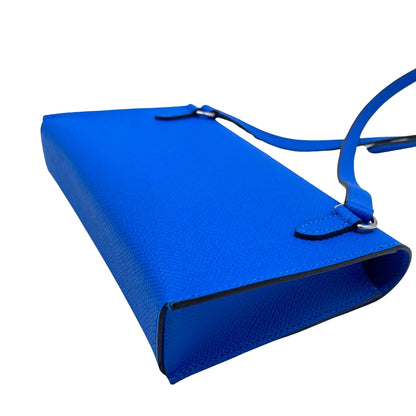Hermes Blue Hydra Snap Wallet, Epsom Leather/Palladium Hardware