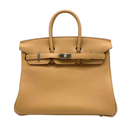 Hermes Birkin 25, Biscuit Togo Leather & Palladium Hardware