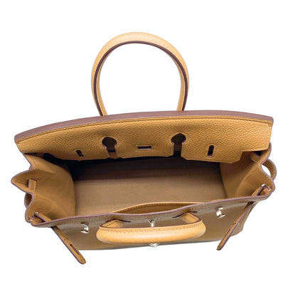 Hermes Birkin 25, Biscuit Togo Leather & Palladium Hardware