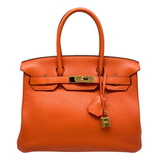 Hermes Birkin 30 Feu Togo Gold Hardware