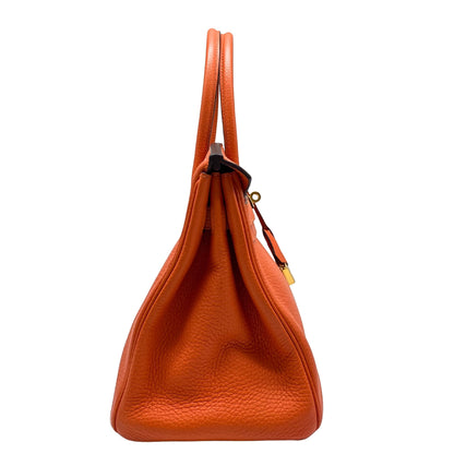 Hermes Birkin 30 Feu Togo Gold Hardware