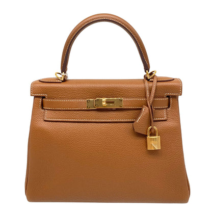 Hermes Kelly 28 Gold Togo Gold Hardware