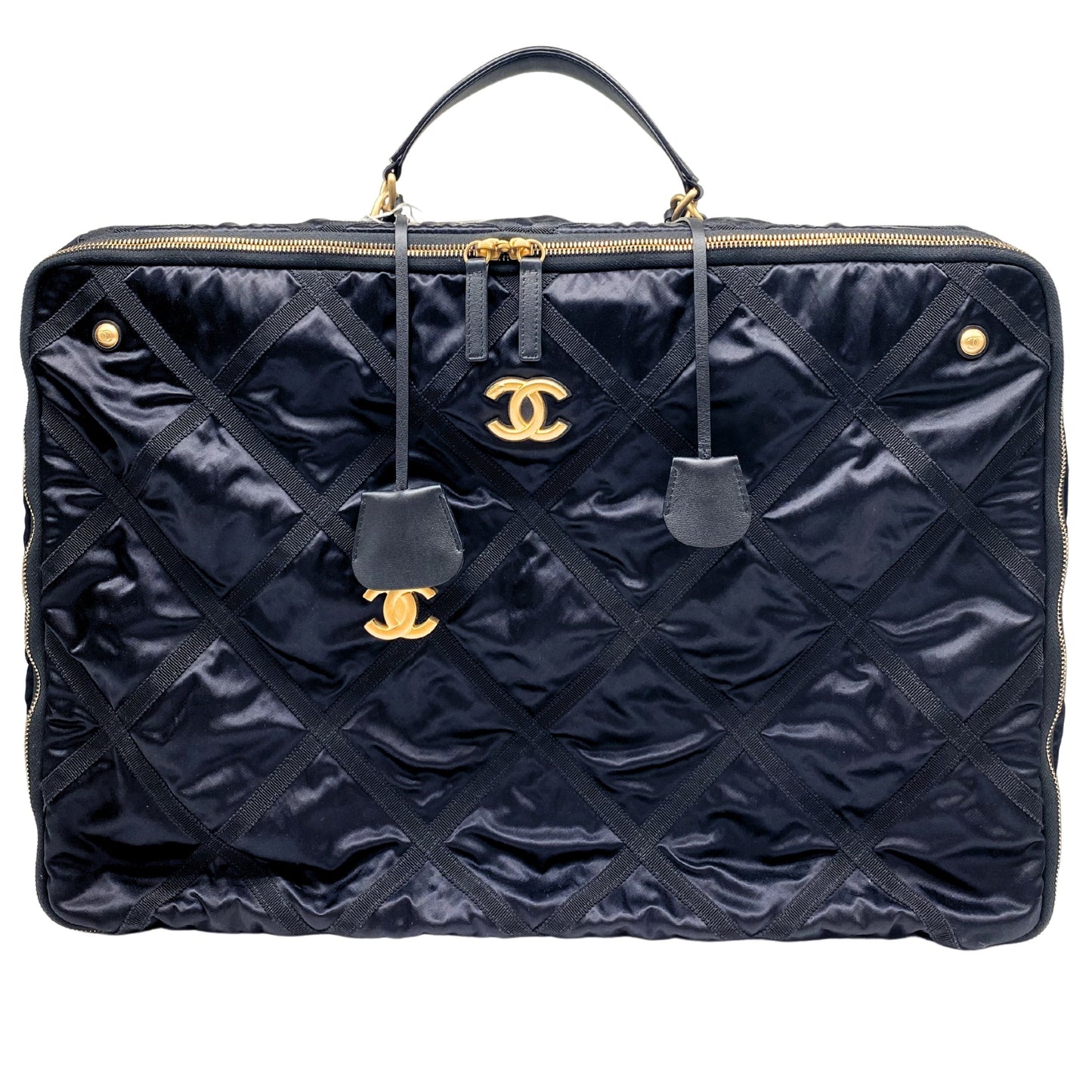 Chanel Black Nylon Travel Bag Brushed Gold Hardware