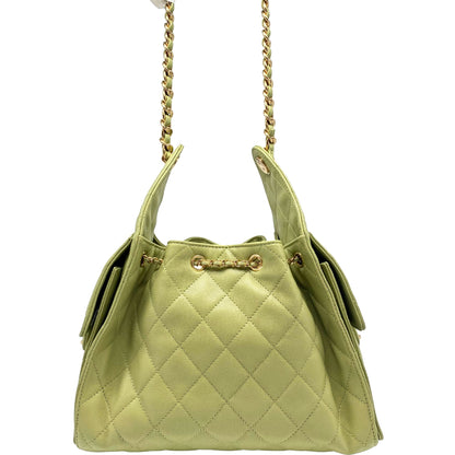 Chanel 25 Small Green Caviar Leather w/ Gold Hardware