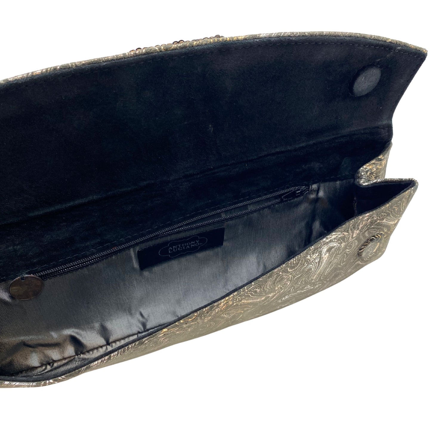 Anthony Luciano Textured Metallic Clutch