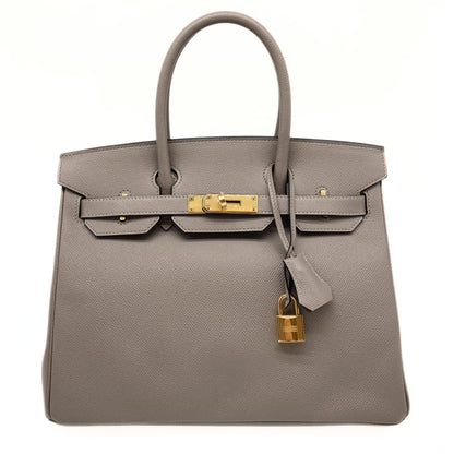 Birkin 30 Gris Asphalt Epsom Gold Hardware
