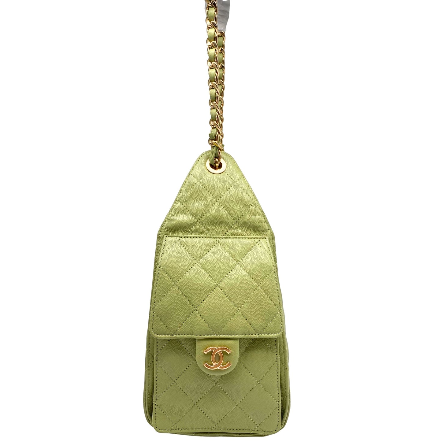 Chanel 25 Small Green Caviar Leather w/ Gold Hardware