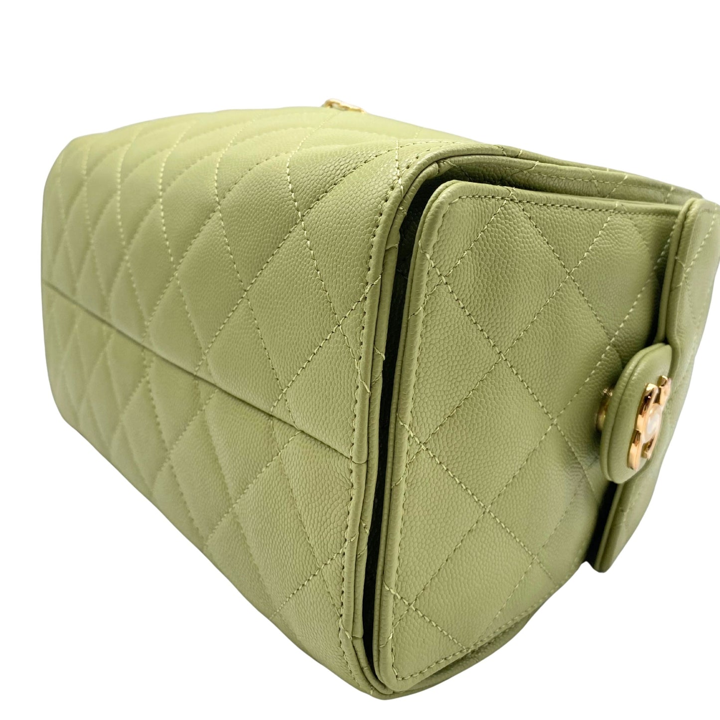 Chanel 25 Small Green Caviar Leather w/ Gold Hardware