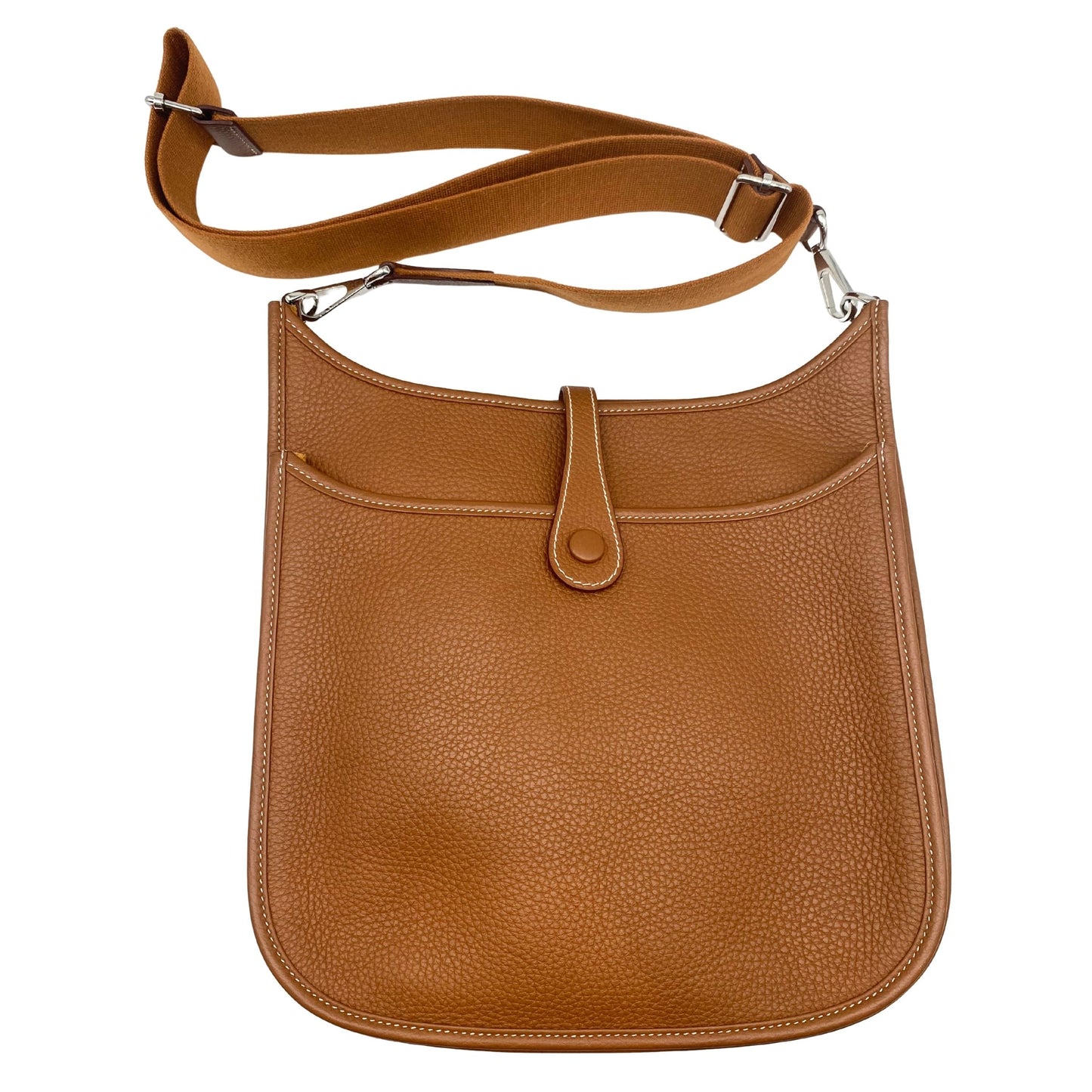 Hermes Evelyne 29 Gold, Gold Hardware Clemence Leather