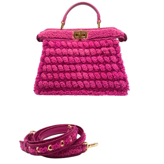 Fendi Pink Curly ISeeU Shearling Peekaboo