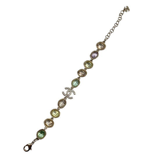 Chanel Faux Pearl and Strass Bracelet
