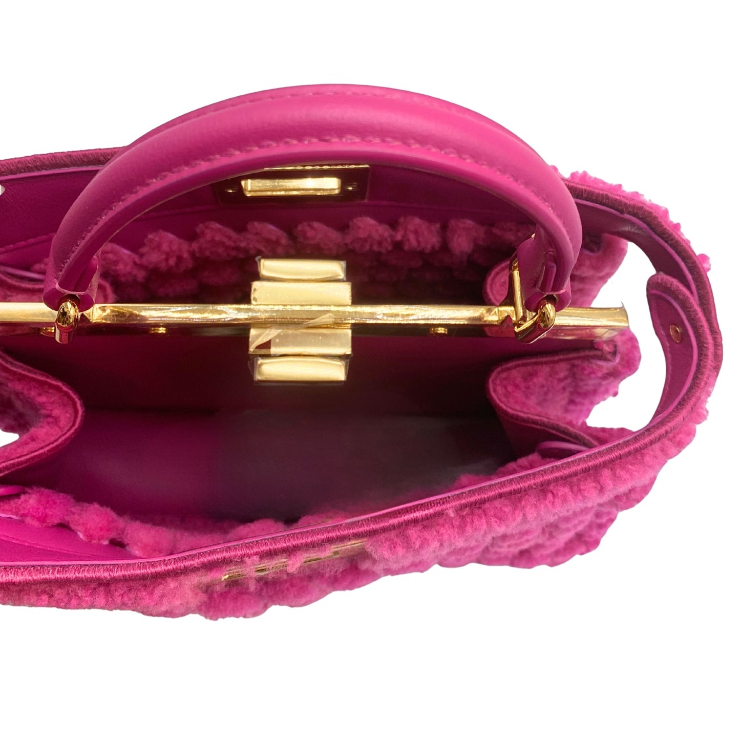 Fendi Pink Curly ISeeU Shearling Peekaboo