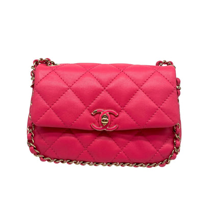 Chanel Mini Chain frame Fuschsia