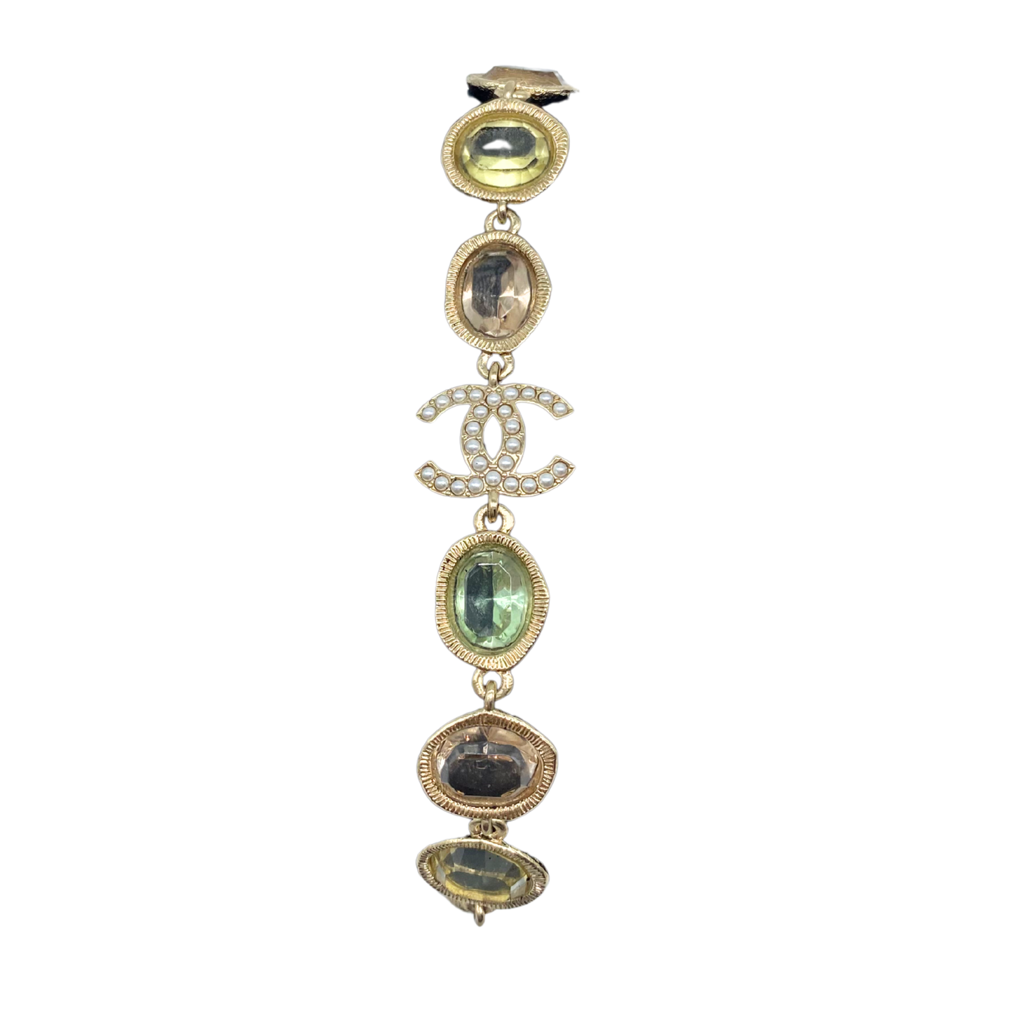 Chanel Faux Pearl and Strass Bracelet