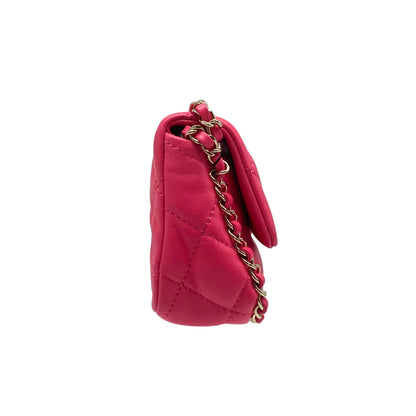 Chanel Mini Chain frame Fuschsia