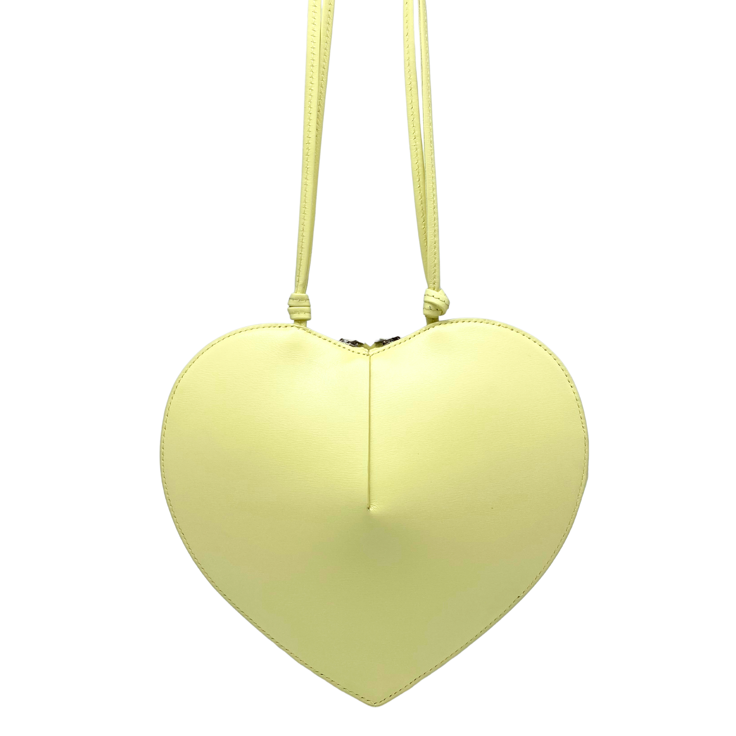 Alaia Le Coeur yellow leather crossbody