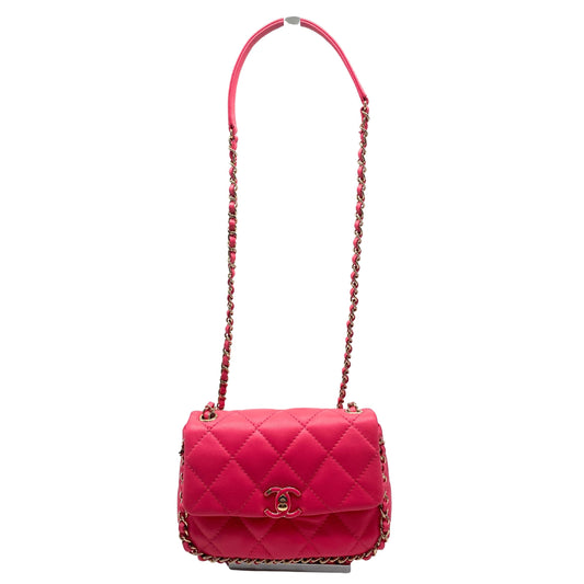Chanel Mini Chain frame Fuschsia