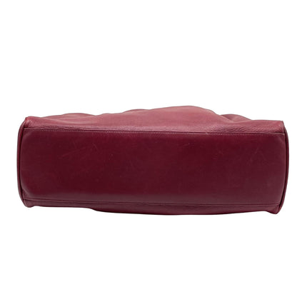 Chanel Burgundy Leather Bucket Goldhardware w/ Nylon Pouch