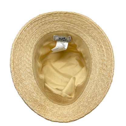 Straw Silk Cotton Harper Bloom Bucket Hat 58 Naturel Beige