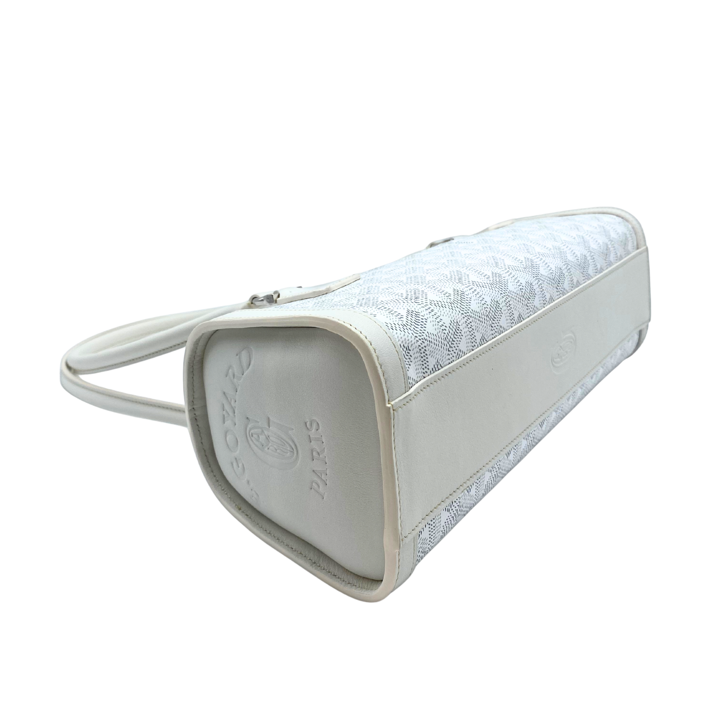 Goyard White Goyardine Bonbonniere