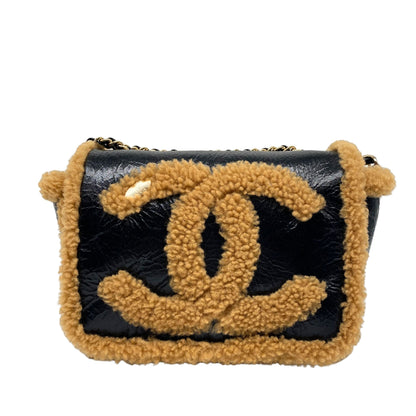 Chanel Mania Flap Small Crumpled Leather