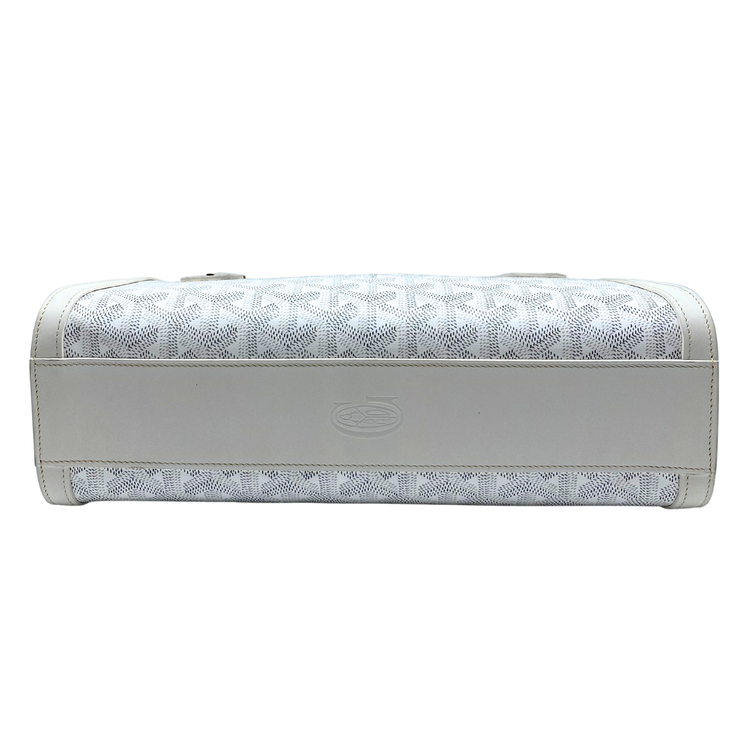 Goyard White Goyardine Bonbonniere