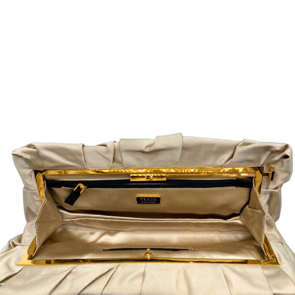 Prada Champagne Satin Clutch