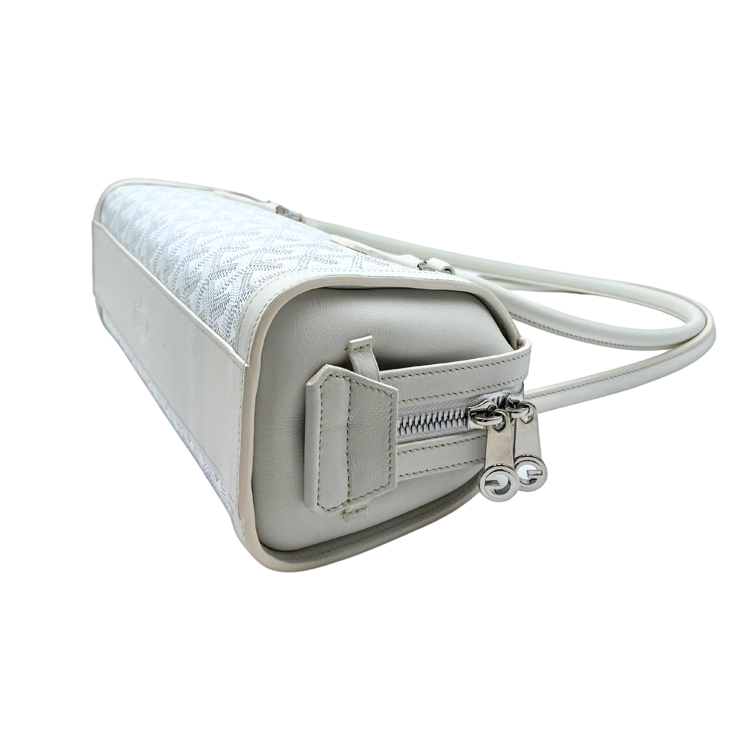 Goyard White Goyardine Bonbonniere
