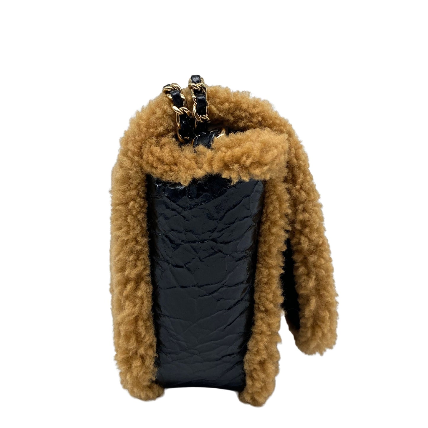 Chanel Mania Flap Small Crumpled Leather
