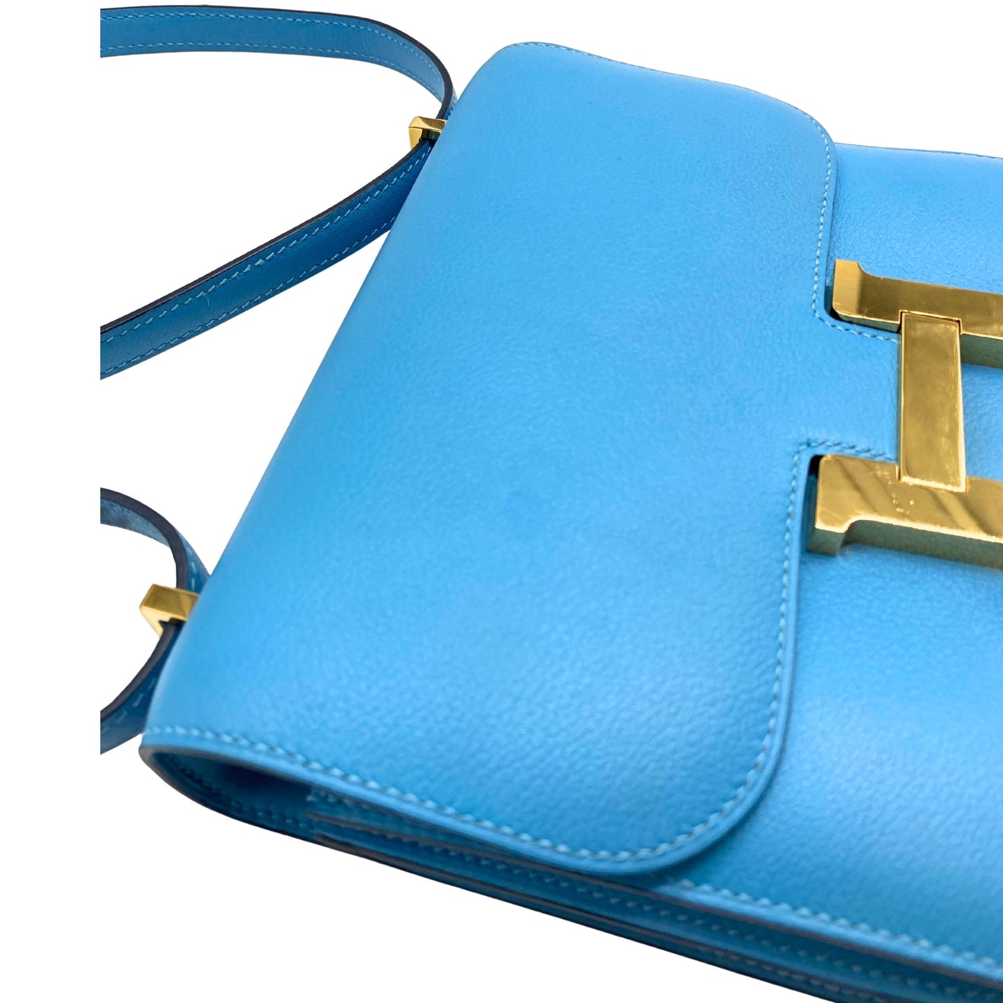 Hermes Constance 18 Bleu Du Nord Gold Hardware Evercolor