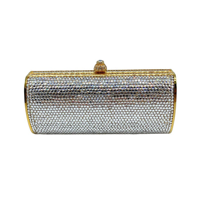 Judith Leiber Crystal w/ Gold Trim Clutch