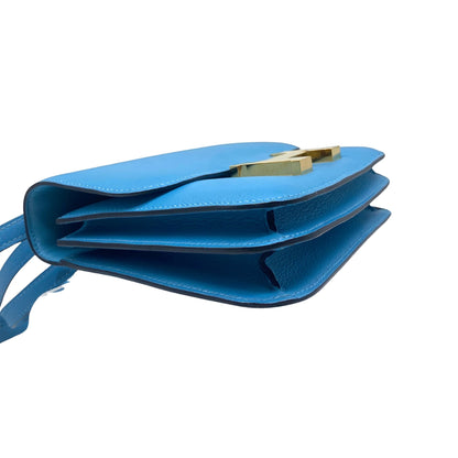 Hermes Constance 18 Bleu Du Nord Gold Hardware Evercolor