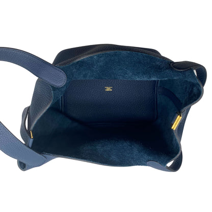 Hermes Picotin 22 Blue Gold Hardware