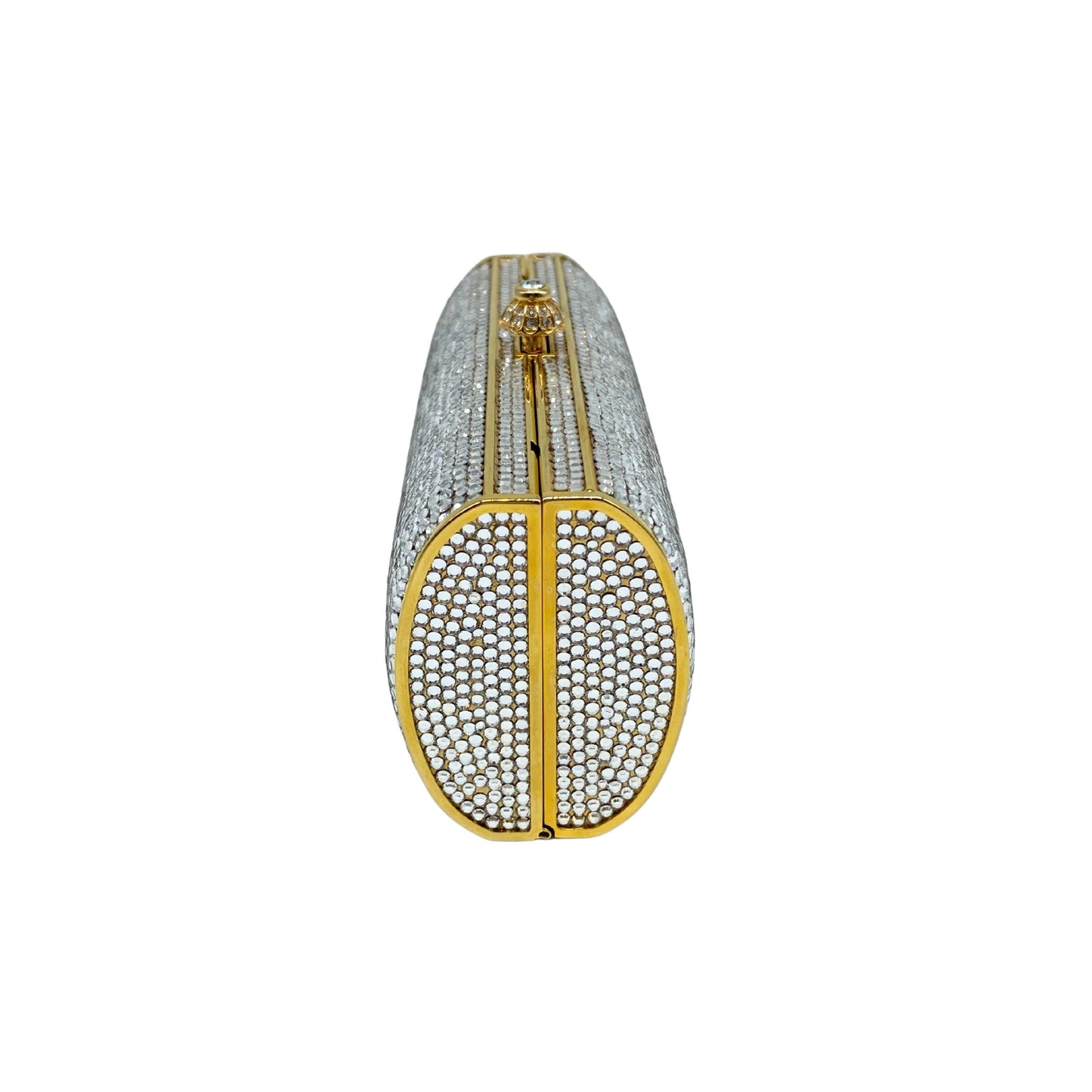 Judith Leiber Crystal w/ Gold Trim Clutch