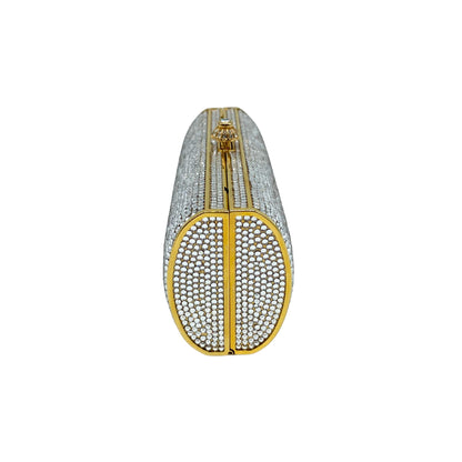 Judith Leiber Crystal w/ Gold Trim Clutch