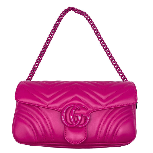 Gucci Marmont Pink w/ webbed strap