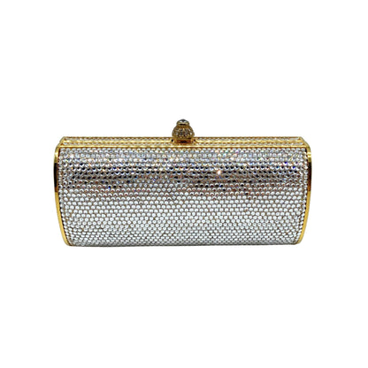 Judith Leiber Crystal w/ Gold Trim Clutch
