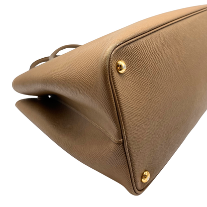 Prada Camel/Teal Saffiano Tote