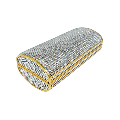 Judith Leiber Crystal w/ Gold Trim Clutch