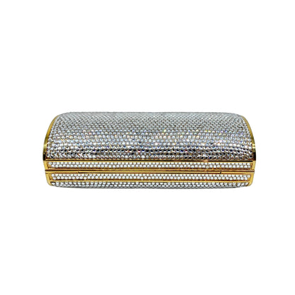 Judith Leiber Crystal w/ Gold Trim Clutch