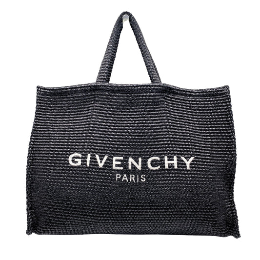 Givenchy G-Tote Black Woven Raffia