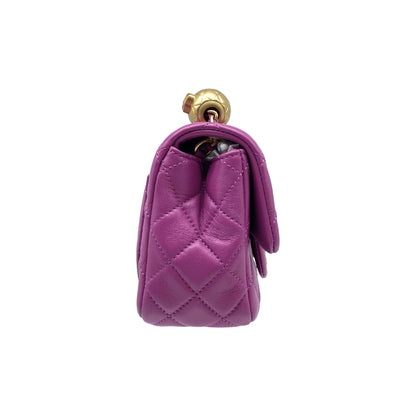 Chanel Purple Mini Square Pearl